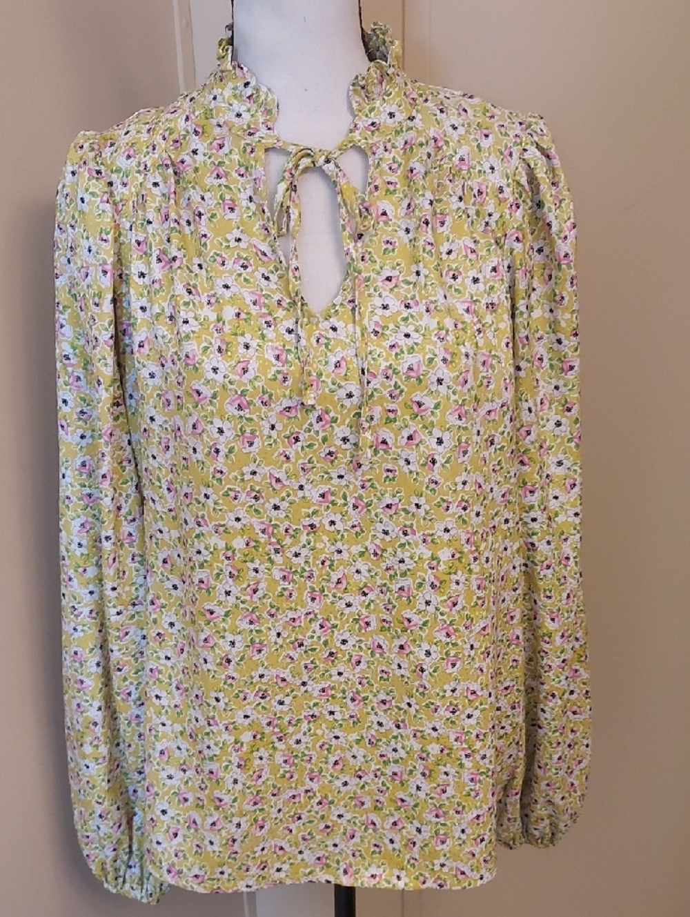 cupcakes and cashmere Floral Top - Yellow Pink Green